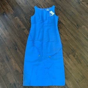 NWT Petite Sophisticate Blue Sleeveless Dress Sz 8
